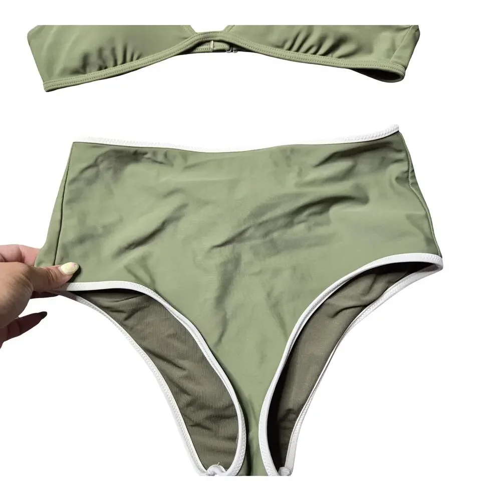 Aerie Green 2 Piece Swim Set Size: S‎
